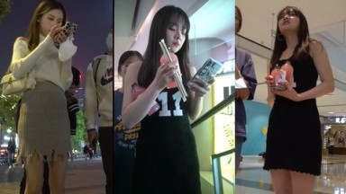 名门夜宴CD大师商场尾随偷拍几个气质颜值美女裙底手拿饮料网红脸小姐姐和同学逛街！外纯内骚！吊带裙配骚丁