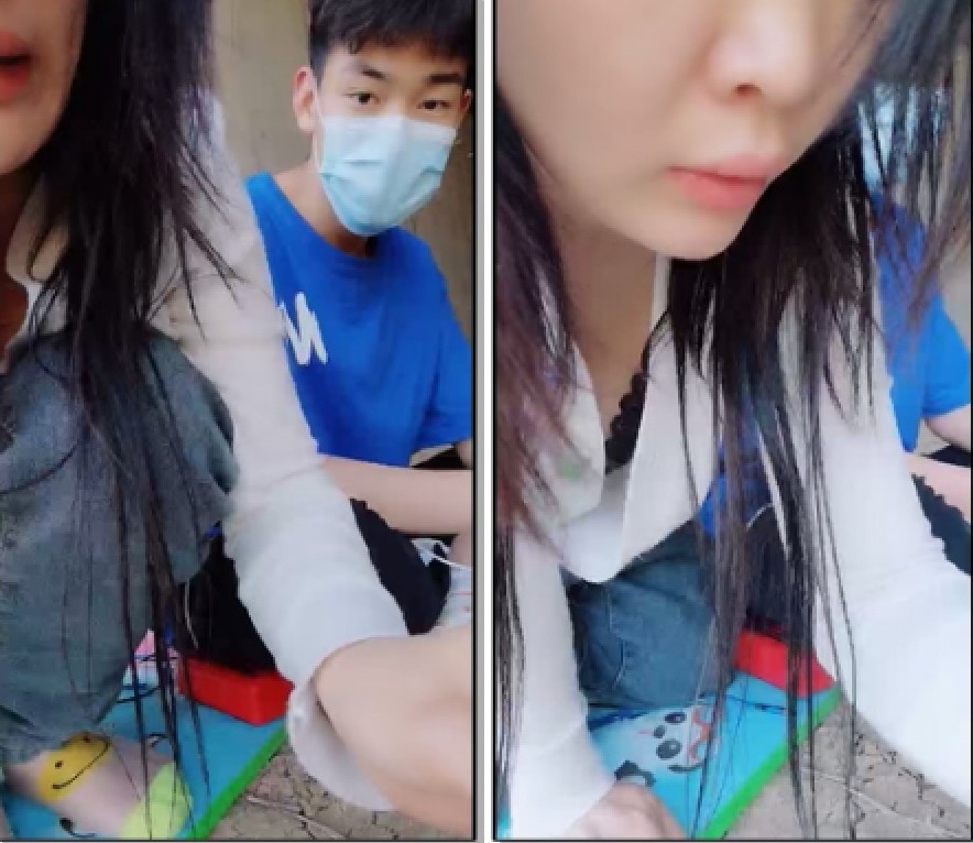 新片速递母子乱伦《户外猪猪》年轻骚妇和技校干儿子户外桥洞啪啪啪