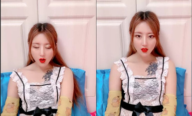 女仆装网红女神！情趣椅子炮友下面舔逼！深喉吸吮大屌，怼着微毛肥穴抽插，骑乘位夹的很紧