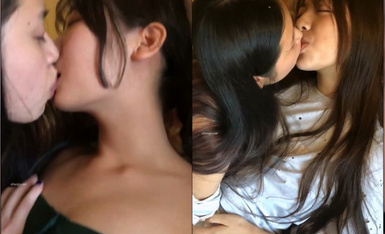 漂亮青春高颜百合萌妹们互相激情舌吻 揉奶玩穴 肆意玩弄彼此的青春肉体 完美露脸 高清1080P版