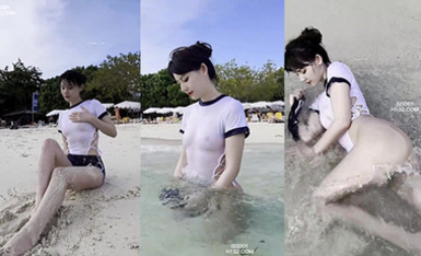 自帶光環的頂流女神-阿朱 女神4月最新泰國海島旅拍作品