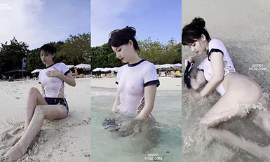 自帶光環的頂流女神-阿朱 女神4月最新泰國海島旅拍作品