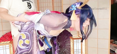 ✿勁爆硬核❤️二次元✿ 超淫三點全露出Cos雷電將軍▌浵卡▌掰穴鑒賞極品美鮑 口交龜頭責嫩穴榨精 滿足所有性幻想 (3)