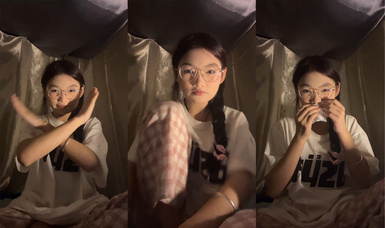 正宗大學生 宿舍偷偷脫光【瑤瑤搖】隨著道具的插入，身體不自主的顫抖起來，緊張刺激 (1)