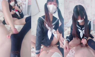 TL軟軟兔 2024.04.26JK妹妹放學後被哥哥口射（黑過膝襪）