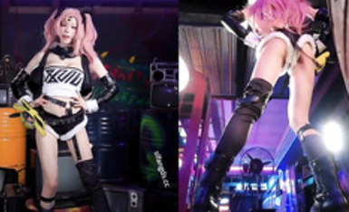 B站【Yiko濕潤兔 咬一口兔娘】最新『妮可三百窟』 Shake it 雙視角騷舞 SM捆綁 很頂