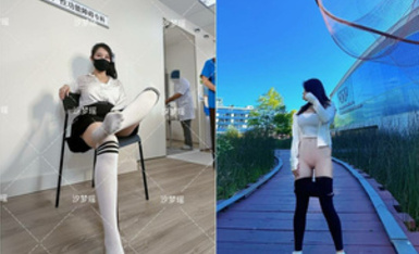 綠帽奴的極品小嬌妻『汐夢瑤』綠帽老公親自掰開我的小騷逼讓單男進入，作為綠帽只允許給女友舔腳 (1)