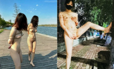 淫盪反差性感女神『退役魔法少女』露出 3P 野戰潮噴，窮人高高在上的女神 富人的肉便器玩具，外表多清純靚麗私下就多反差 (3)