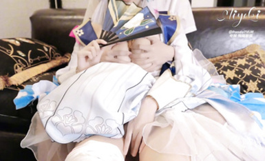 〖鈴木美咲〗神里綾華_花時來信，性感美腿_少女白絲_玲瓏小腳榨精_清純反差