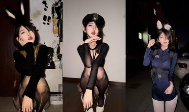 土豪大哥重金定製高顏值極品身材小母狗，黑白絲襪高跟自慰(1)