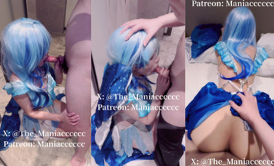 【COS控狂喜】「美女Coser收藏家」福利姬泡良大神「Maniacccccc」付費資源《鳴潮》守岸人鏡前跪地口交，完美後入1